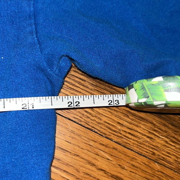 Adidas KANSAS JAYHAWKS Blue College Basketball 6th MAN T-SHIRT Size Mens Large - Picture 7 of 9